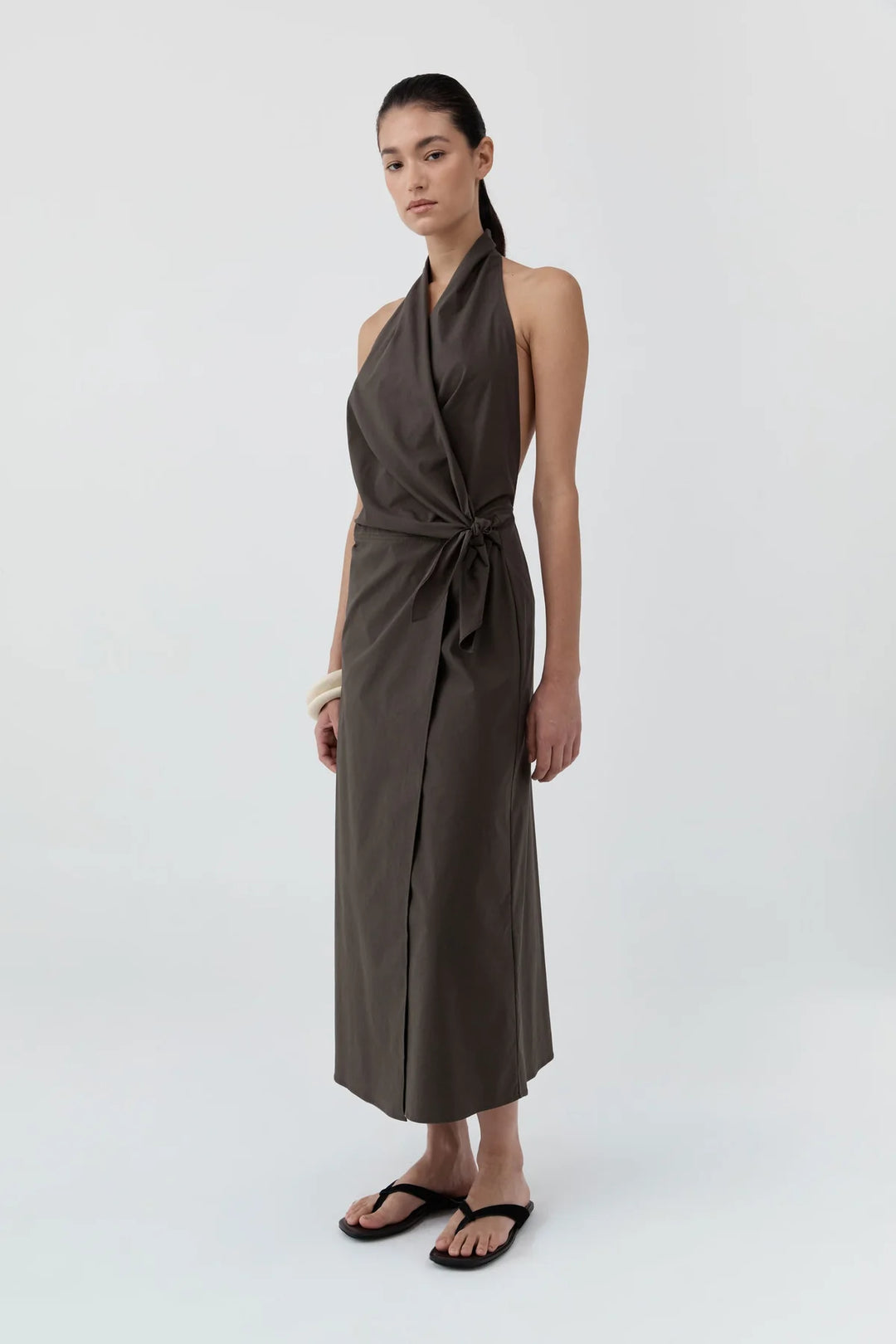 St. Agni Halter Wrap Backless Dress – The Alcove