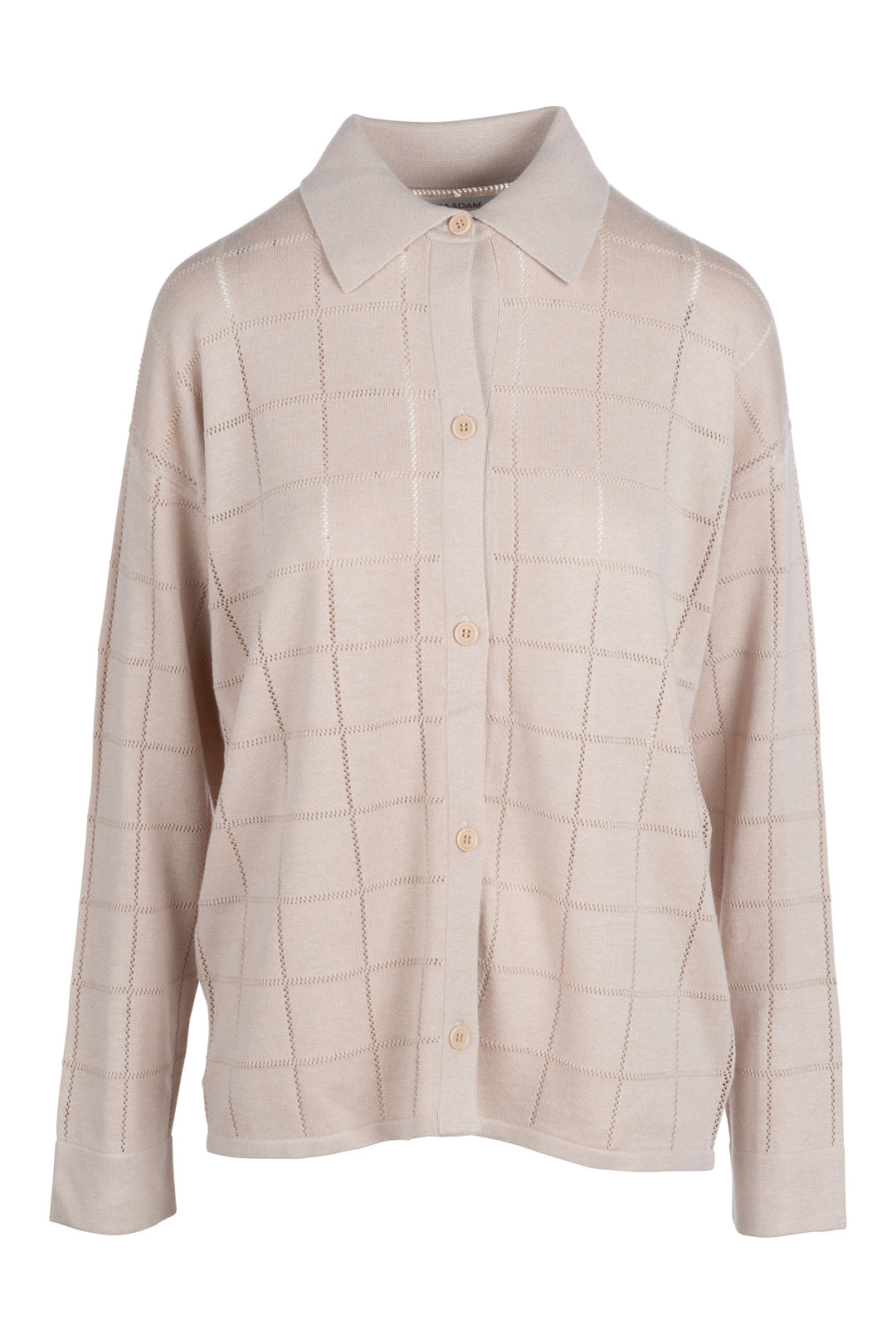 Naadam Cotton Silk Grid Pointelle Sweater FINAL SALE